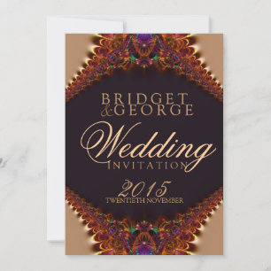 Vintage Hochzeit + Goldsatin Hochzeit Einladung