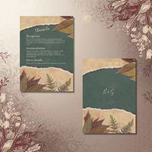Vintage Hochzeit im boho-Stil Begleitkarte