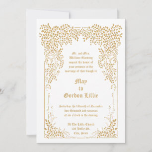 Vintage-Hochzeit im viktorianischen Zeitalter mit  Einladung