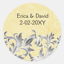 Vintage Hochzeit in Gelb und Grau