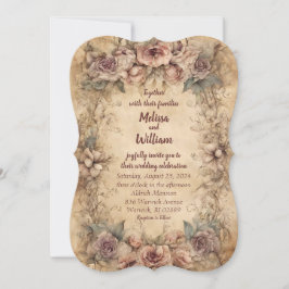 Vintage Hochzeit in Italien Einladung