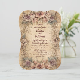 Vintage Hochzeit in Italien Einladung