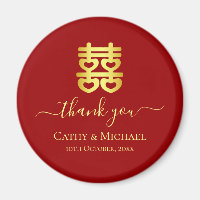 Vintage Hochzeit in Rot-China danke