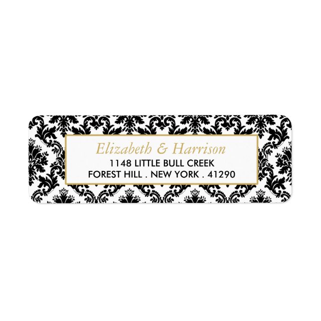 Vintage Hochzeit mit Gold, Schwarz und Weiß (Vorne)