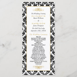 Vintage Hochzeit mit Gold, Schwarz und Weiß Programm