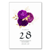 Vintage Hochzeit mit Lila und Goldfloralen