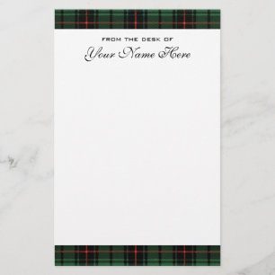 Vintage-Hochzeit, Tartan Davidson modernes Muster Briefpapier