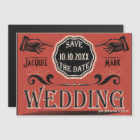 Vintage Hochzeit Terminankündigung