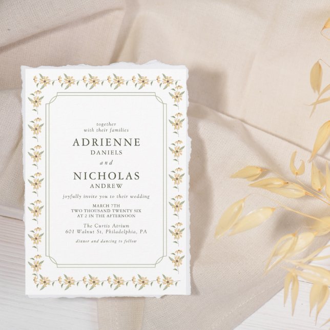 Vintage Hochzeit von Gelbflora Einladung (Von Creator hochgeladen)