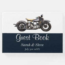 Vintage Hochzeit von Motorrädern Gästebuch