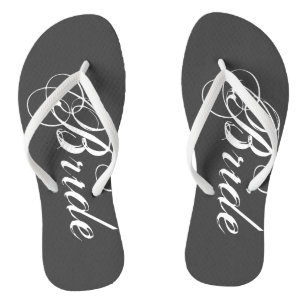 Vintage-Hochzeits-Flip-Flops für Braut und Bräutig Flip Flops