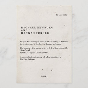 Vintage Hochzeitseinladung Einladung