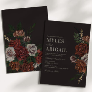 Vintage-Hochzeitseinladung mit melancholischen Blu Einladung