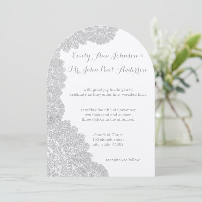 Vintage Hochzeitseinladungen Einladung (Stehend Vorderseite)