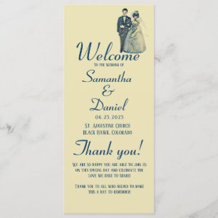 Vintage Hochzeitsfeier Programm