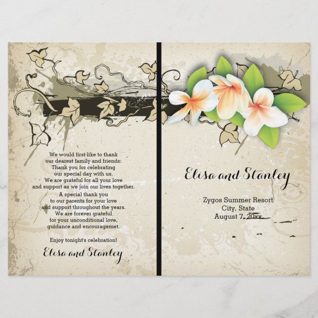 Vintage Hochzeitsfeier und Efeu (Vorderseite)