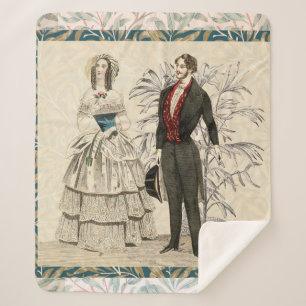 Vintage- Hochzeitsillustration aus dem viktorianis Sherpadecke