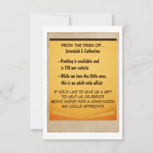 Vintage Hochzeitskarte Einladung