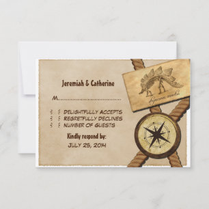 Vintage Hochzeitskarte RSVP Karte