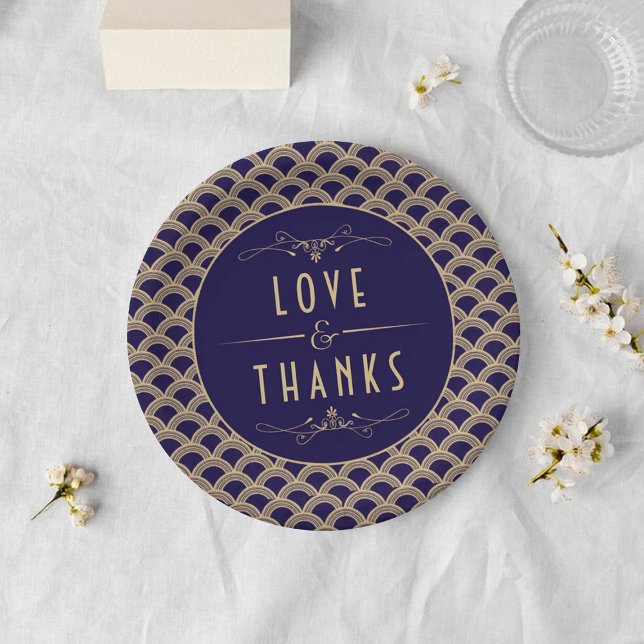 Vintage Hochzeitskollektion Art Déco Gatsby von 19 Pappteller (Von Creator hochgeladen)