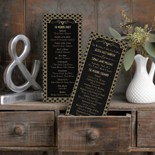 Vintage Hochzeitskollektion Art Déco Gatsby von 19 Programm