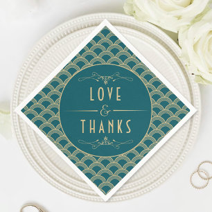 Vintage Hochzeitskollektion Art Déco Gatsby von 19 Serviette