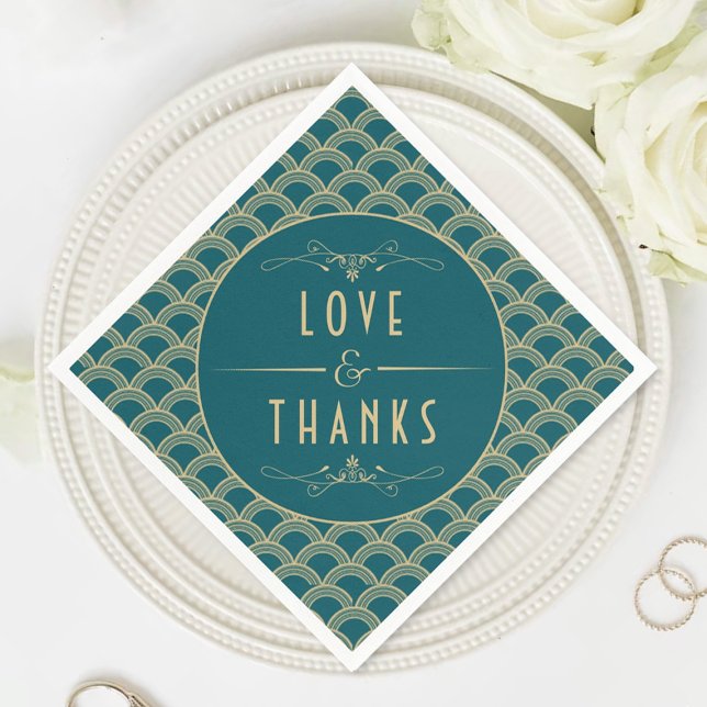 Vintage Hochzeitskollektion Art Déco Gatsby von 19 Serviette (Von Creator hochgeladen)