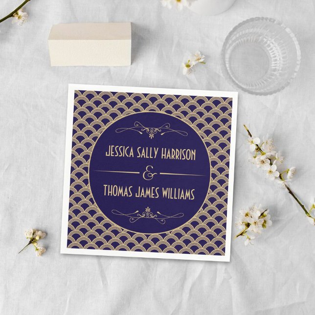 Vintage Hochzeitskollektion Art Déco Gatsby von 19 Serviette (Von Creator hochgeladen)