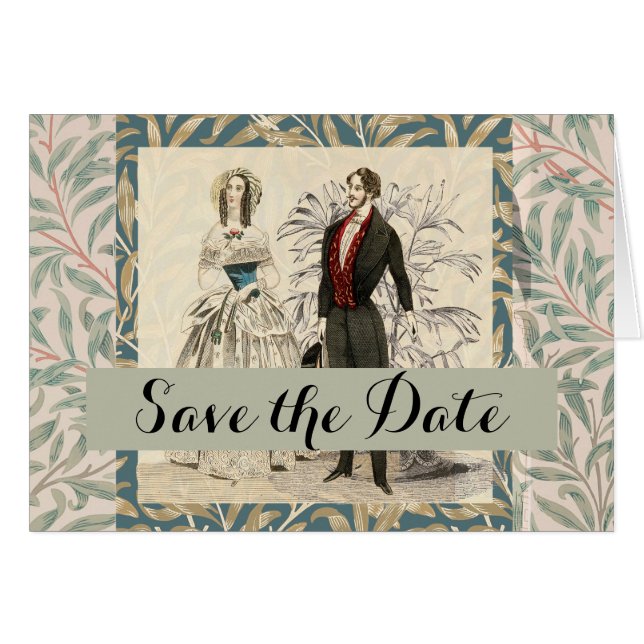 Vintage Hochzeitskunst von 1844 (Vorderseite (Horizontal))