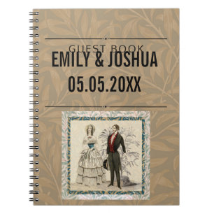 Vintage Hochzeitskunst von 1844 Notizblock