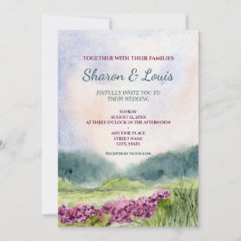 Vintage Hochzeitslandschaft Einladung