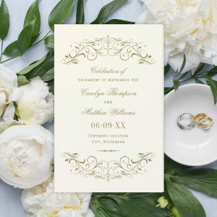 Vintage Hochzeitsprogramme für die ElfenbeinAntiqu