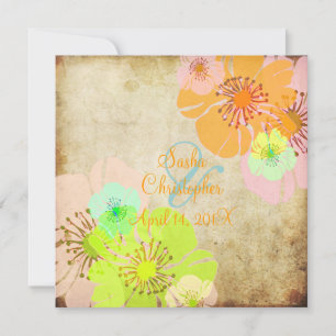 Vintage Hochzeitsreise Aloha/Luau Einladung