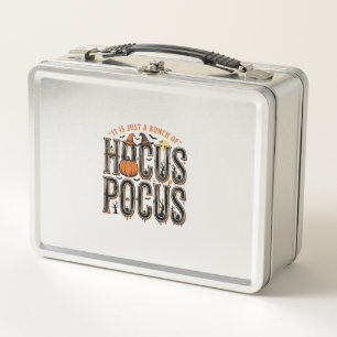 Vintage-Hocus-Pocus-Halloween-Kürbis-Shirt-Design Metall Brotdose