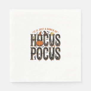 Vintage Hocus Pocus Halloween-Kürbis-Shirt-Design Serviette