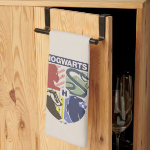 Vintage HOGWARTS™ Geprägtes Wappen Geschirrtuch