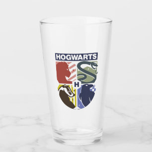 Vintage HOGWARTS™ gestempeltes Wappen Glas