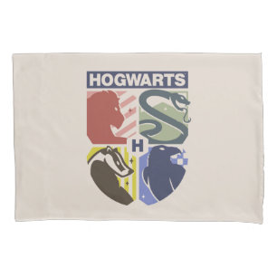 Vintage HOGWARTS™ gestempeltes Wappen Kissenbezug