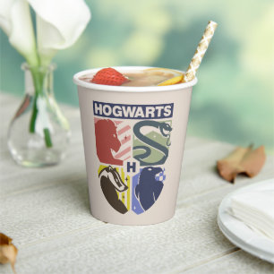 Vintage HOGWARTS™ gestempeltes Wappen Pappbecher