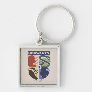 Vintage HOGWARTS™ gestempeltes Wappen Schlüsselanhänger