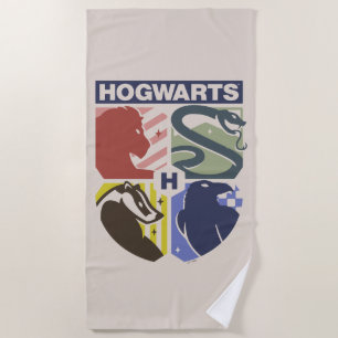 Vintage HOGWARTS™ gestempeltes Wappen Strandtuch