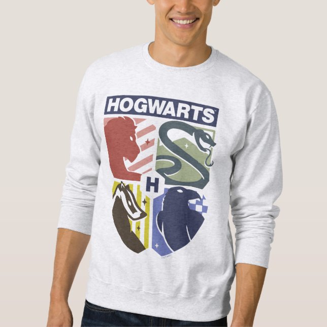 Vintage HOGWARTS™ gestempeltes Wappen Sweatshirt (Vorderseite)