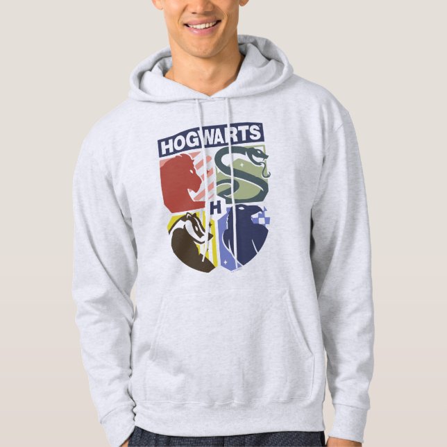 Vintage HOGWARTS™ Stamped Crest Hoodie (Vorderseite)