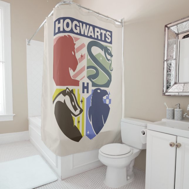 Vintage HOGWARTS™-Wappen Duschvorhang (Beispiel)