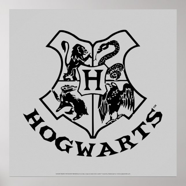 Vintage HOGWARTS™-Wappen Poster (Vorne)