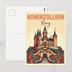 Vintage Hohenzollern Burg Hohenzoller Geschenk Postkarte