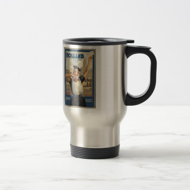 Vintage Holland Air Ad Travel Mugs (Droit)