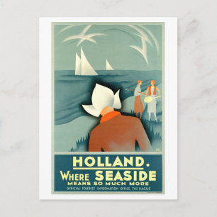 Vintage Holland Reiseplakat Postkarte