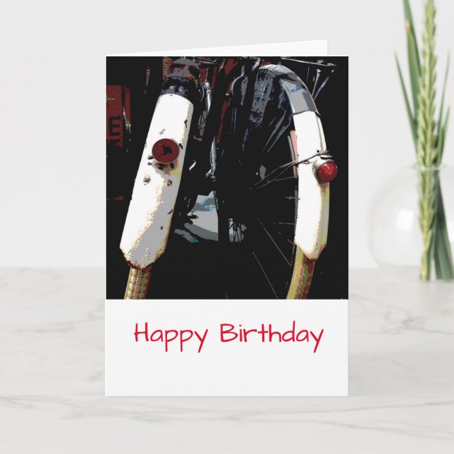 Vintage holländische Fahrräder Geburtskarte Karte (Vorderseite)