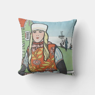 Vintage Holländische Girl Kissen